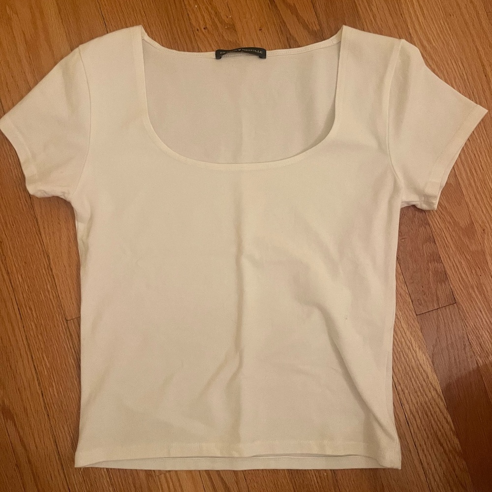 Brandy Melville White Short Sleeve Top